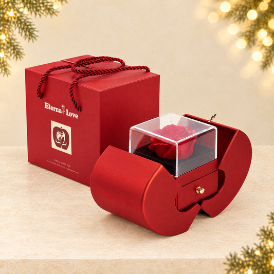 Christmas apple jewelry box — ivory Christmas product photograph