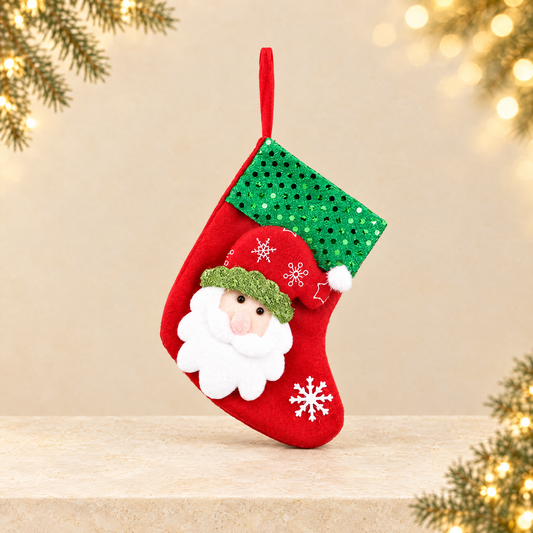 Christmas Gift Sock Hanging Bag — ivory Christmas product photograph