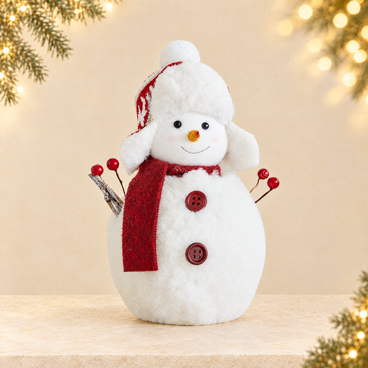 foam snowman decoration — ivory Christmas product photograph