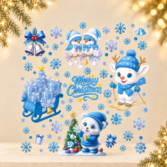 Christmas glass stickers — ivory Christmas product photograph