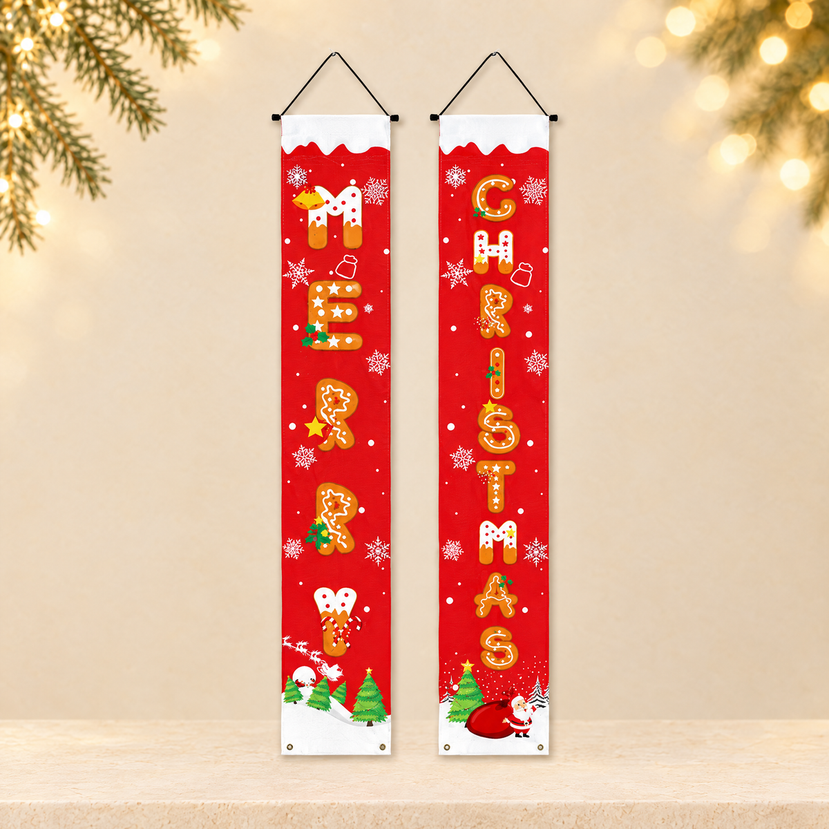 Christmas couplet — ivory Christmas product photograph