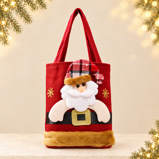 Christmas gift bag — ivory Christmas product photograph