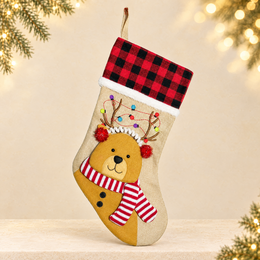 Christmas stocking — ivory Christmas product photograph