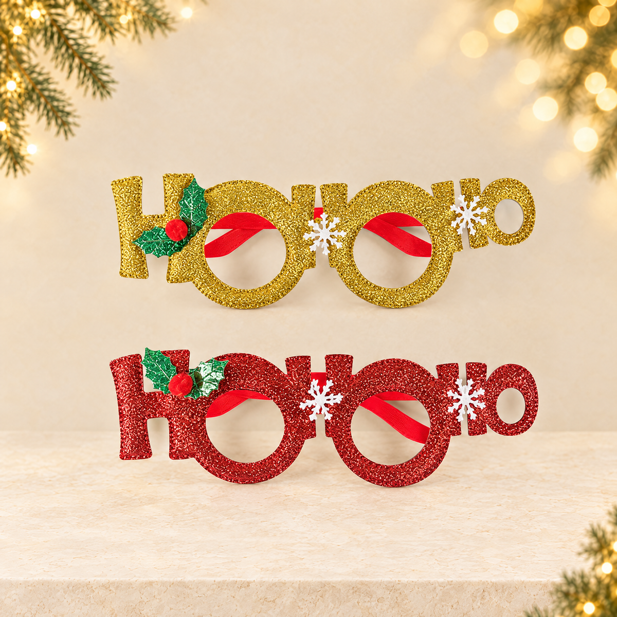 New Christmas Decoration Glasses — ivory Christmas product photograph