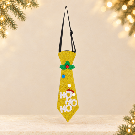 New Felt Christmas Tie — ivory Christmas product photograph