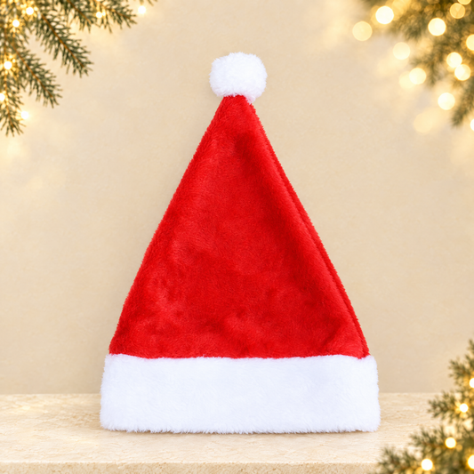 Fleece-Lined Christmas Hat for Adults and Kids — ivory Christmas product photograph