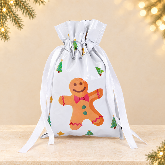 Christmas gift bag — ivory Christmas product photograph