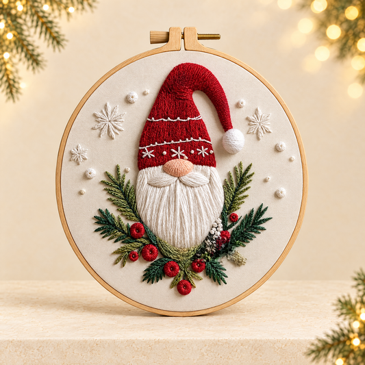 Christmas embroidery material pack — ivory Christmas product photograph