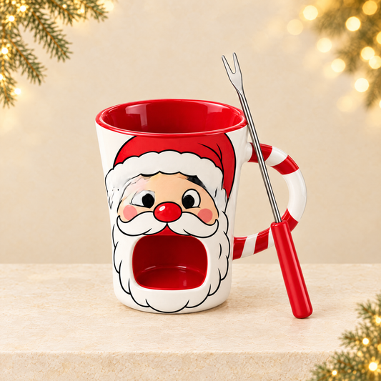 Christmas Chocolate Mug — ivory Christmas product photograph