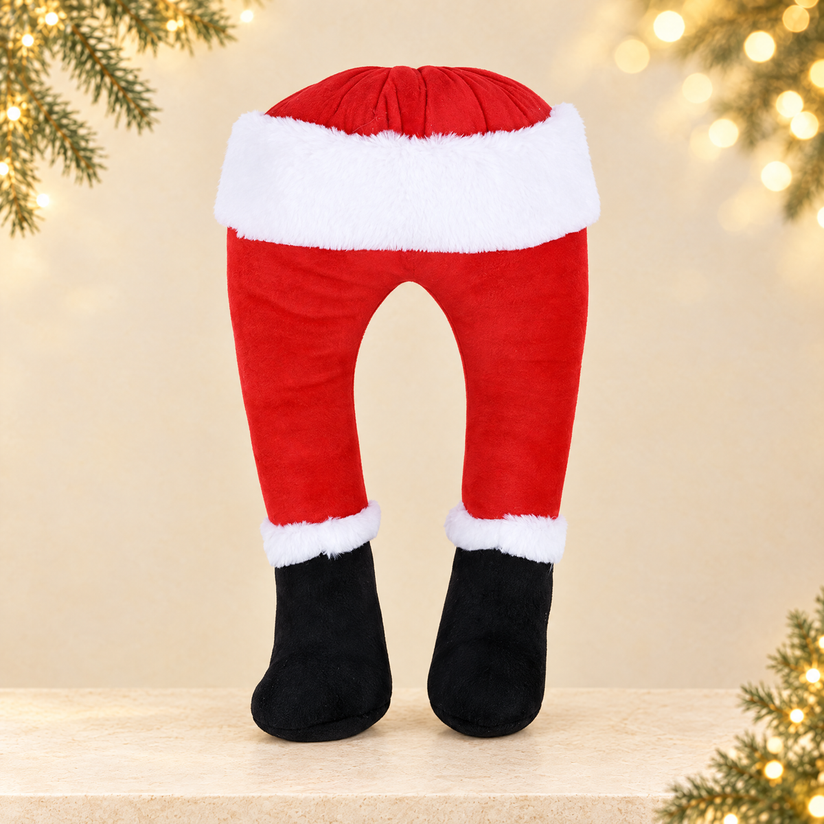 Santa Claus Leg Christmas Decoration — ivory Christmas product photograph
