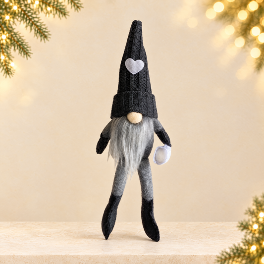 Knitted Doll with Cup Christmas Decoration — ivory Christmas product photograph