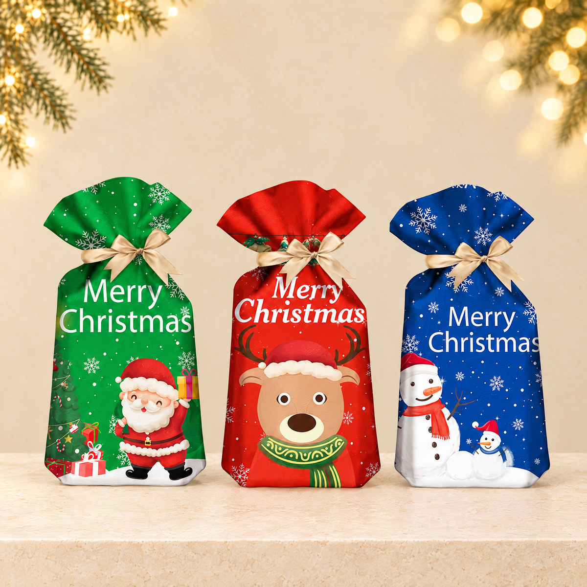 Christmas Beam Gift Bag — ivory Christmas product photograph