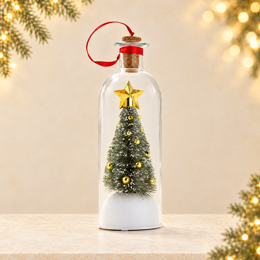 Christmas Tree Recording Message Bottle — ivory Christmas product photograph