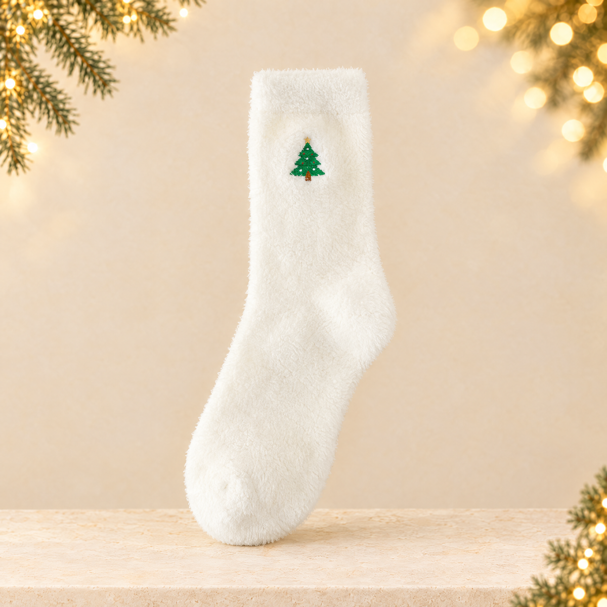 Women's Christmas Stockings — ivory Christmas product photograph
