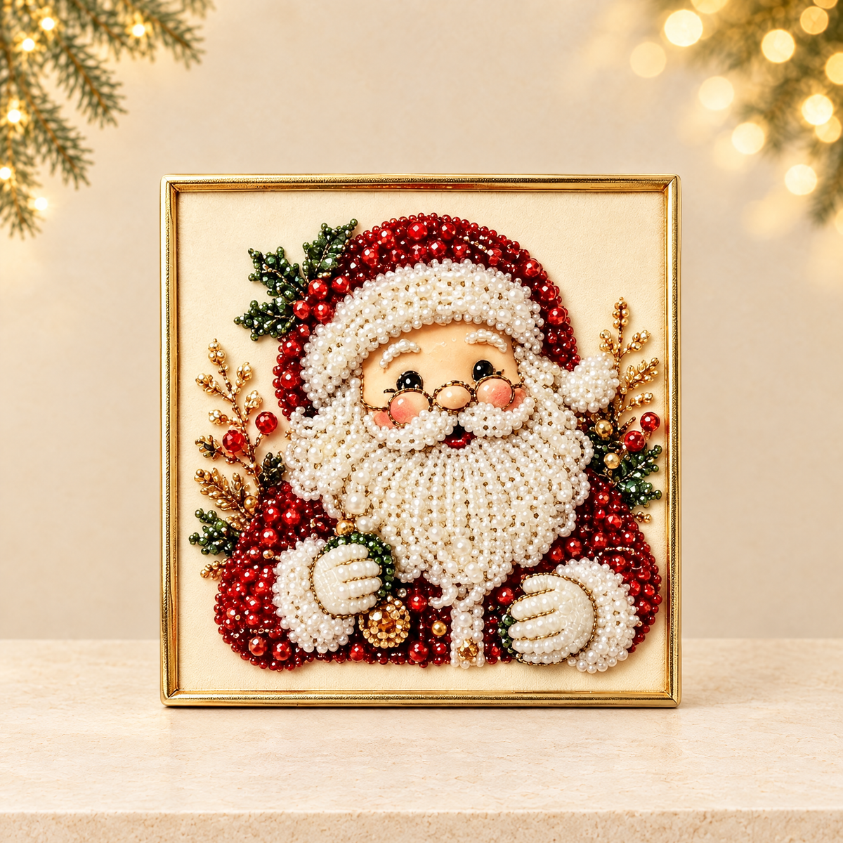Christmas Diamond Painting DIY Decoration Art — ivory Christmas product photograph