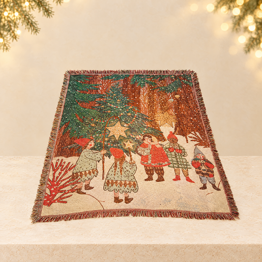 Christmas Line Blanket — ivory Christmas product photograph