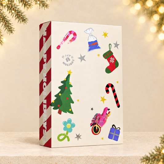 Holiday Christmas Socks — ivory Christmas product photograph