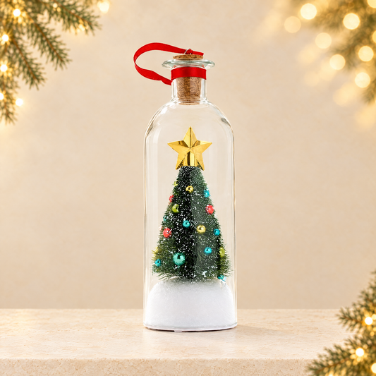 Christmas Tree Recording Message Bottle — ivory Christmas product photograph