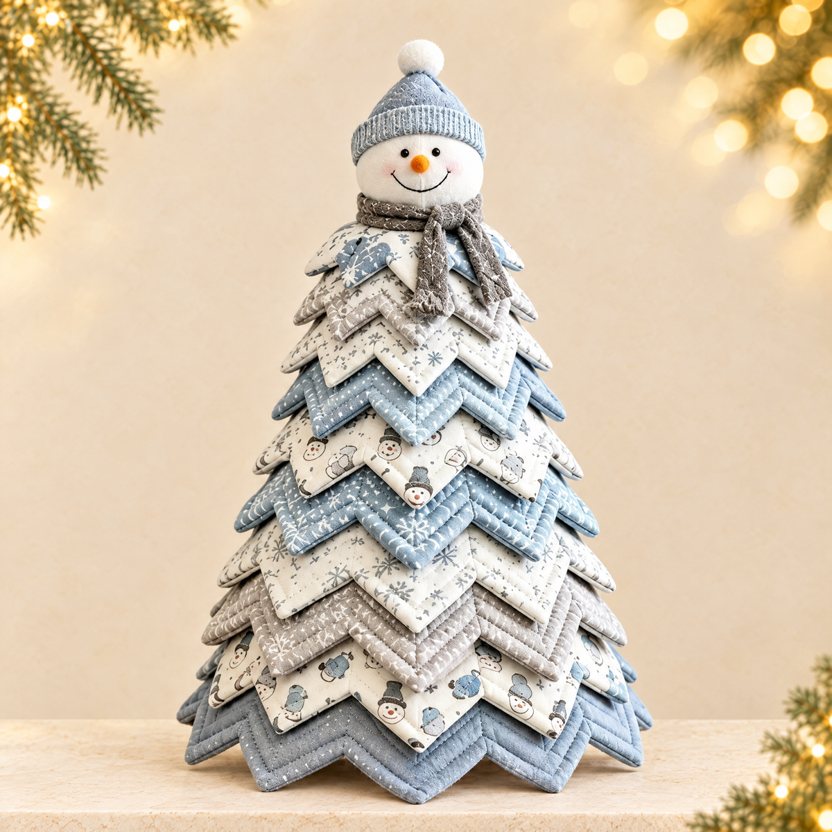 Handmade Christmas Embroidery Decoration Kit — ivory Christmas product photograph