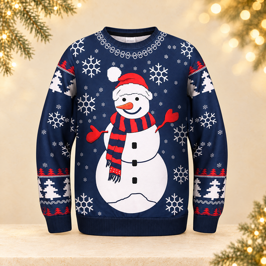 Animal Christmas Print Pullover Sweatshirt — ivory Christmas product photograph