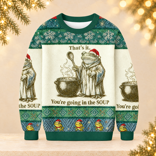 Casual Christmas Print Crew Neck Sweatshirts — ivory Christmas product photograph