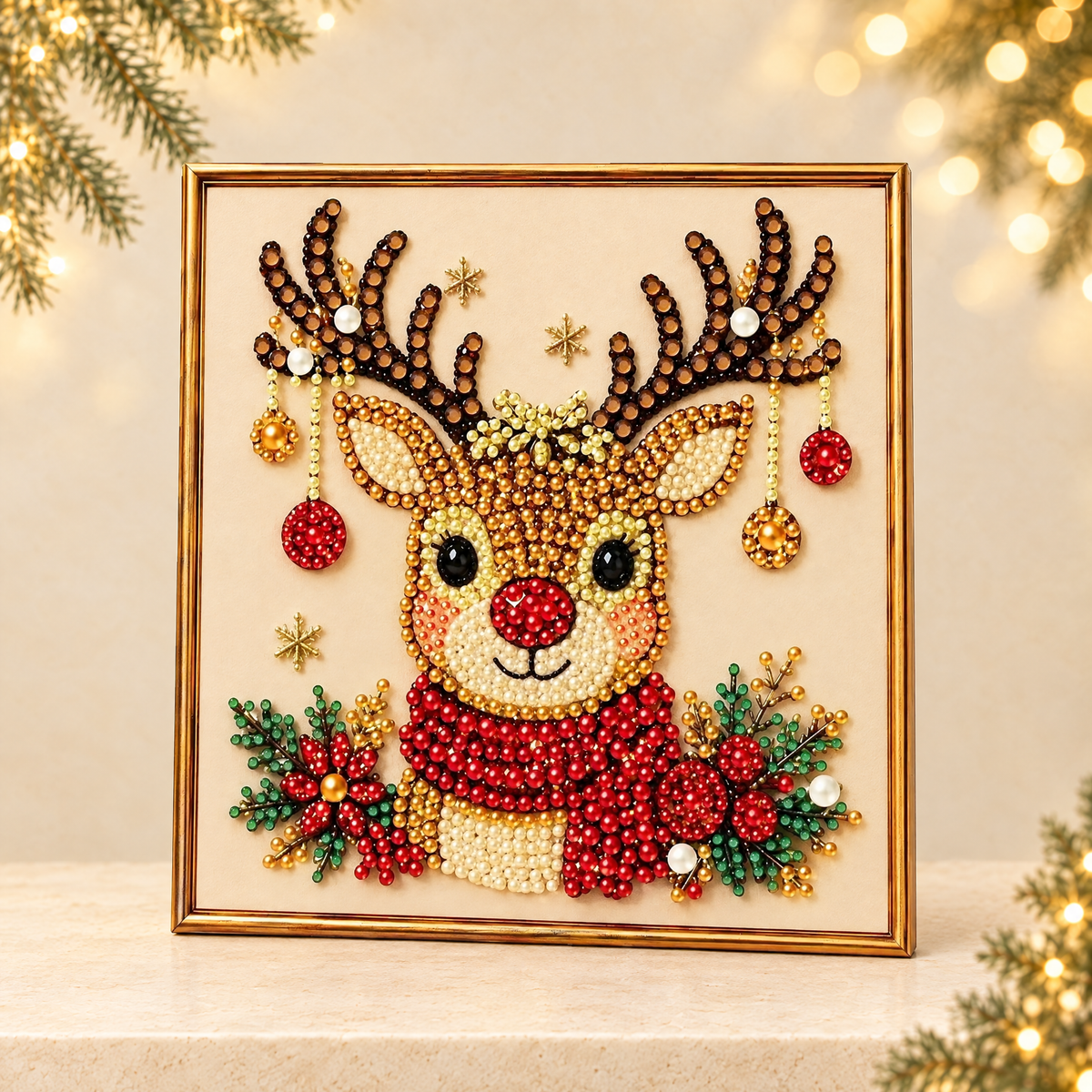 Christmas Diamond painting — ivory Christmas product photograph
