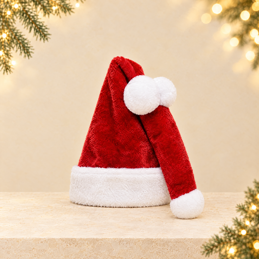 Funny Moving Santa Hat with Sound — ivory Christmas product photograph