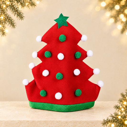 Christmas hat tree hat — ivory Christmas product photograph