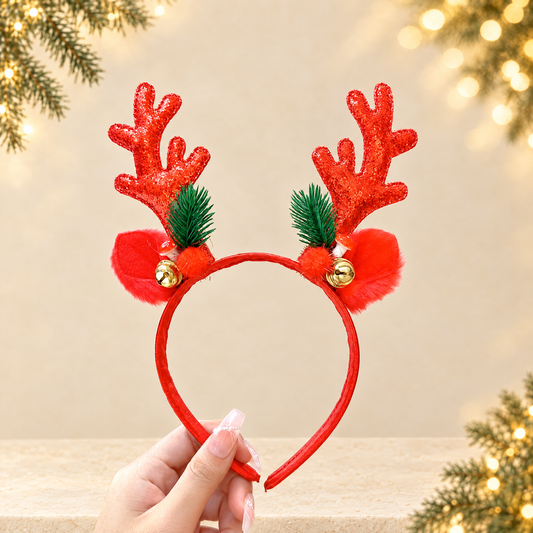 Christmas antler hairpin — ivory Christmas product photograph