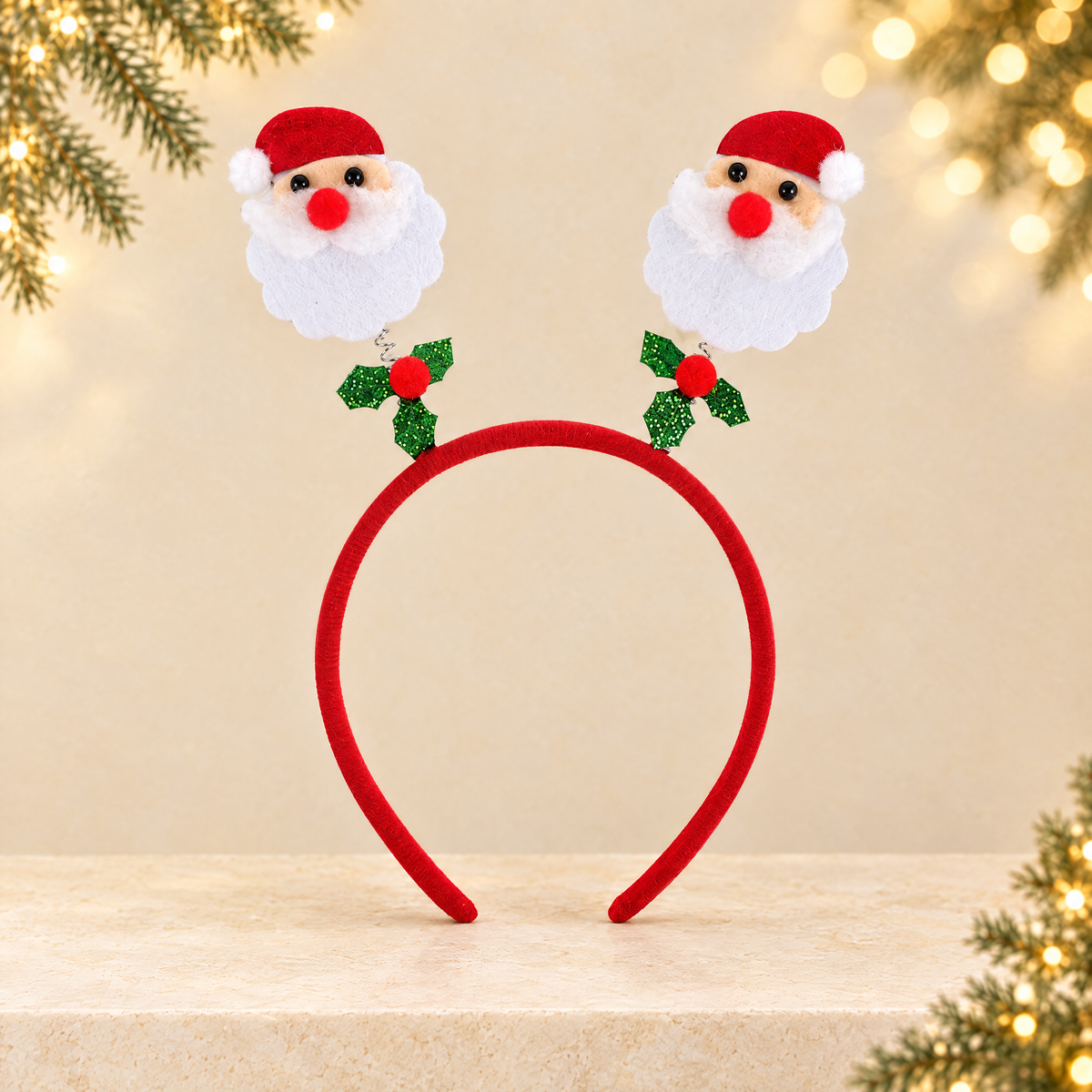 Christmas Hairband Decoration — ivory Christmas product photograph