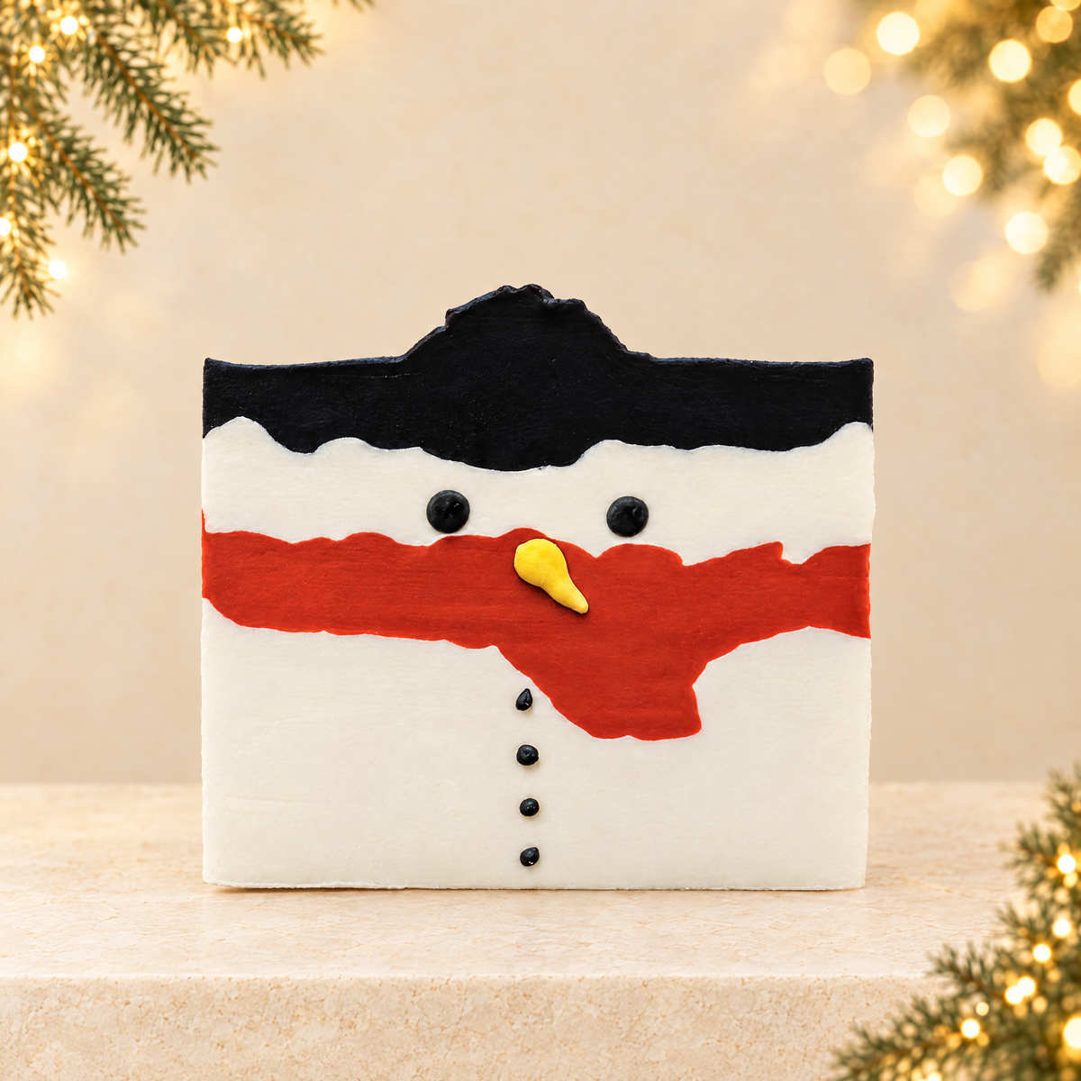 Christmas Design Herbal Handmade Soap — ivory Christmas product photograph