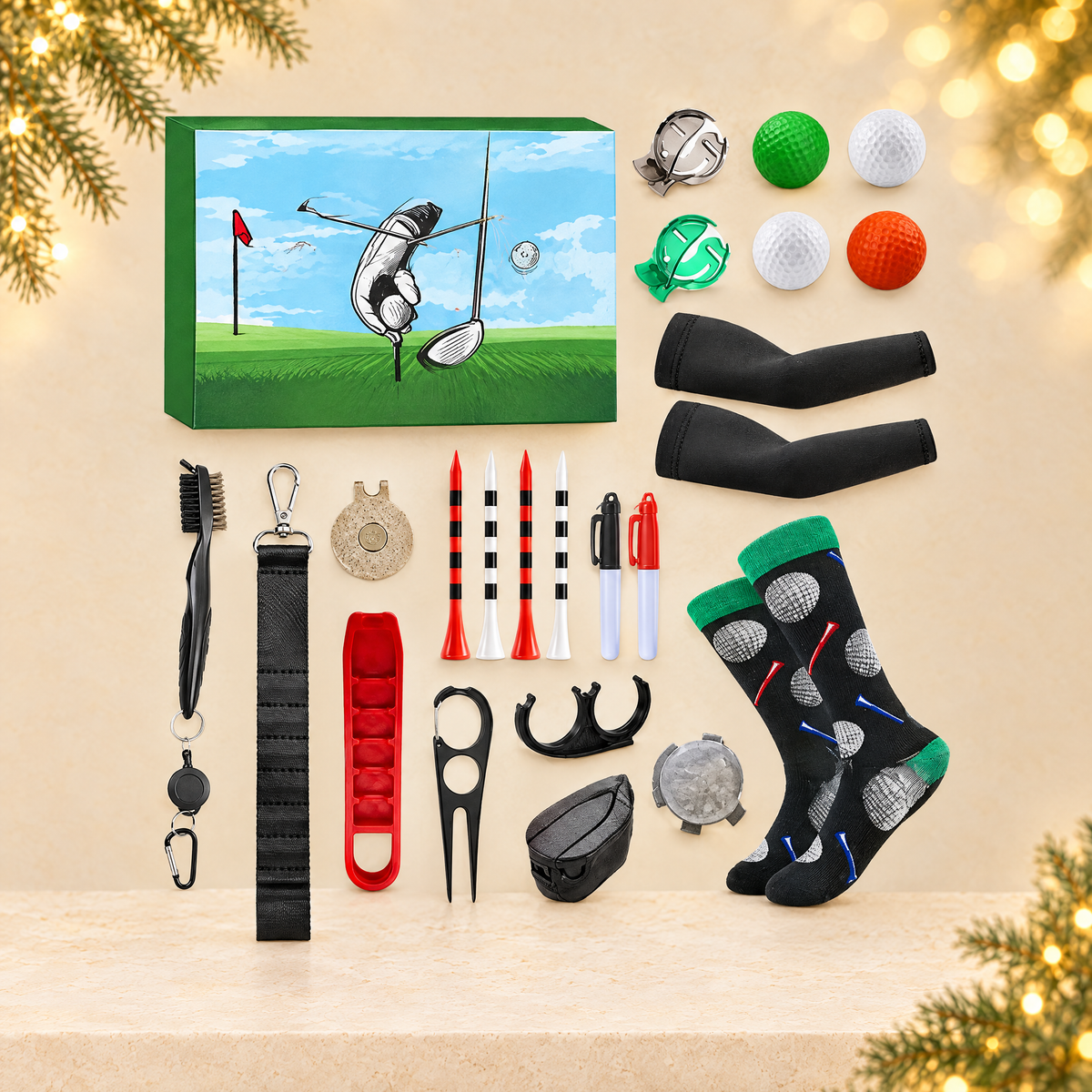 Christmas Advent Calendar for Golfers — ivory Christmas product photograph