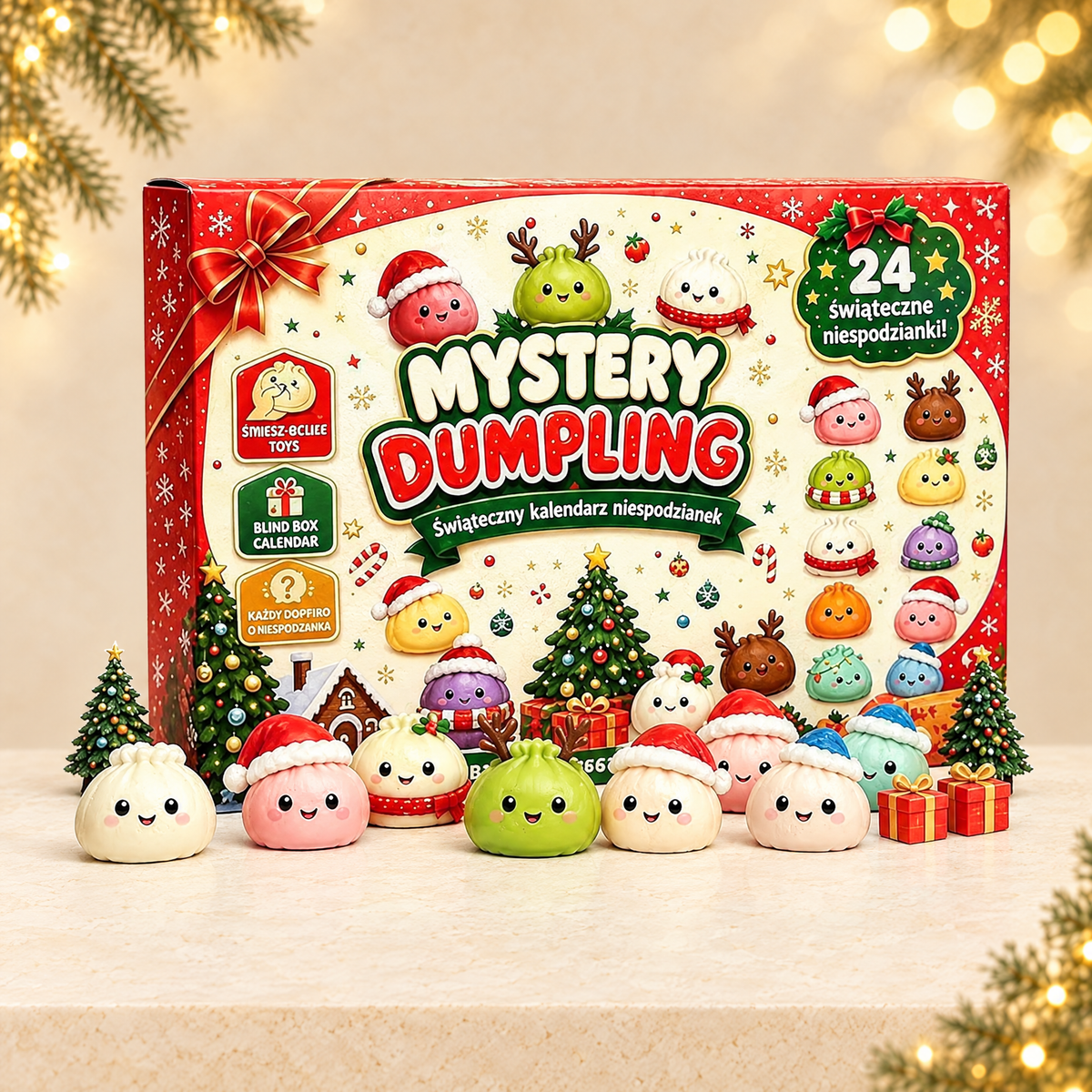 Mystery Dumpling Advent Calendar Christmas Blind Box — ivory Christmas product photograph