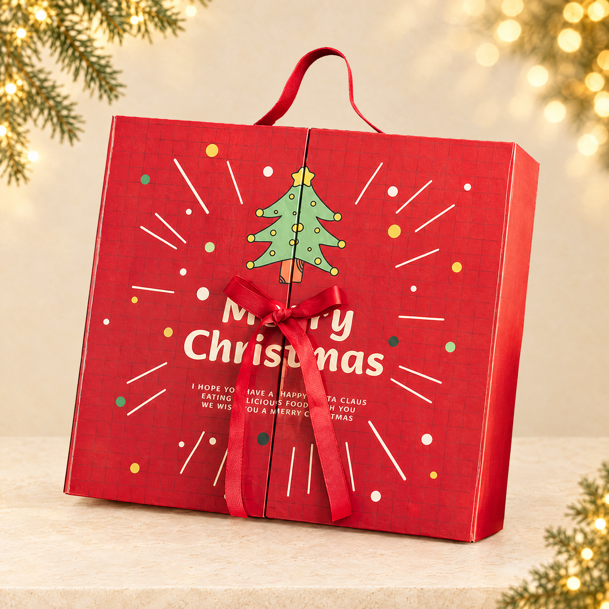 Christmas Countdown Calendar Gift Box Set — ivory Christmas product photograph