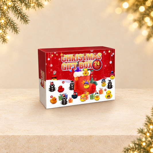 Christmas Advent Calendar Rubber Duck Toy Set — ivory Christmas product photograph