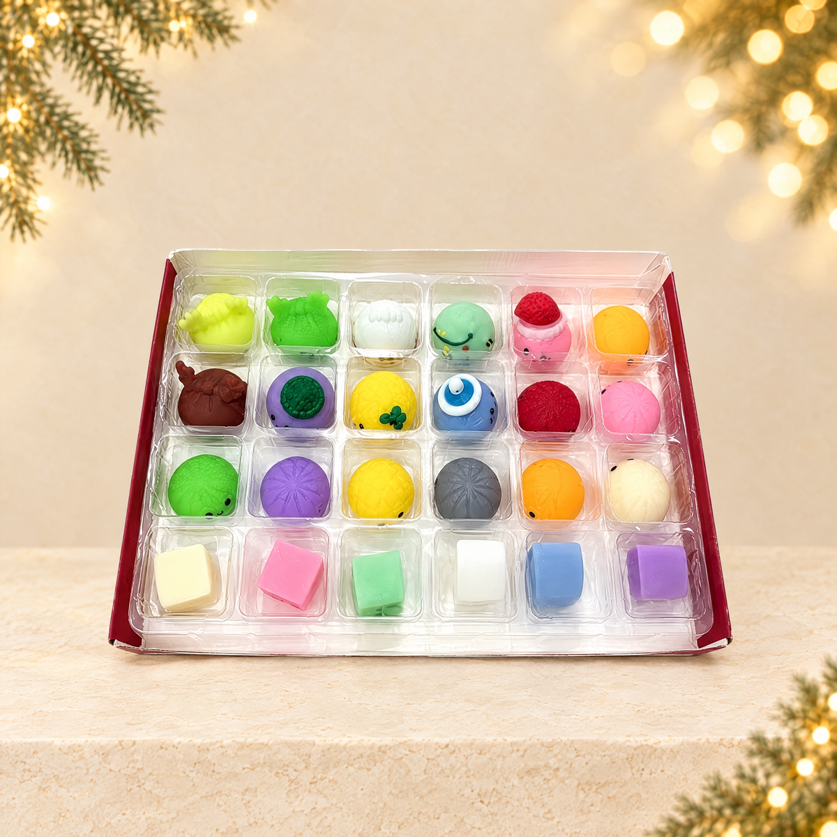 Christmas Squishy Advent Calendar Toy — ivory Christmas product photograph