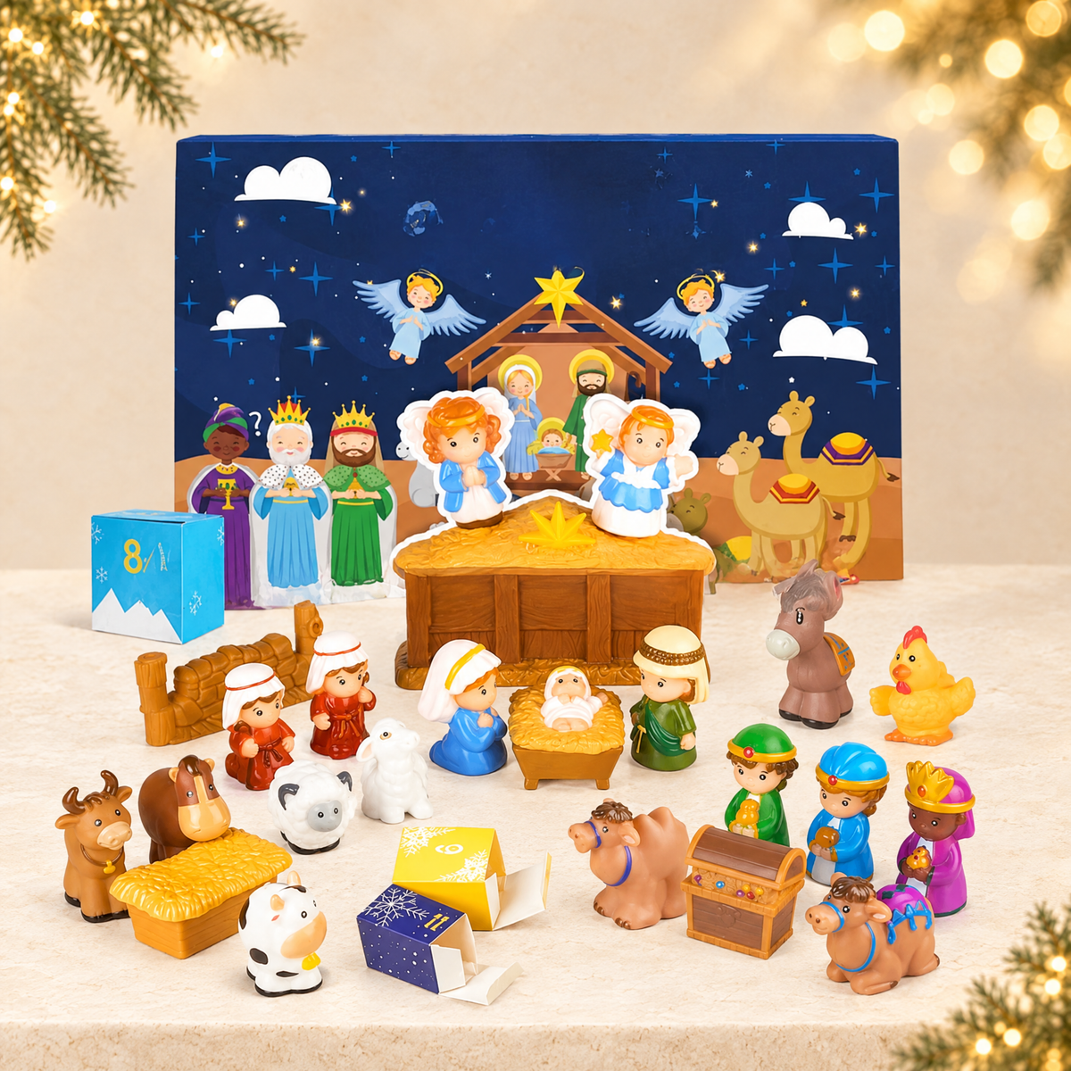 Children's Christmas Arrival Calendar — ivory Christmas product photograph