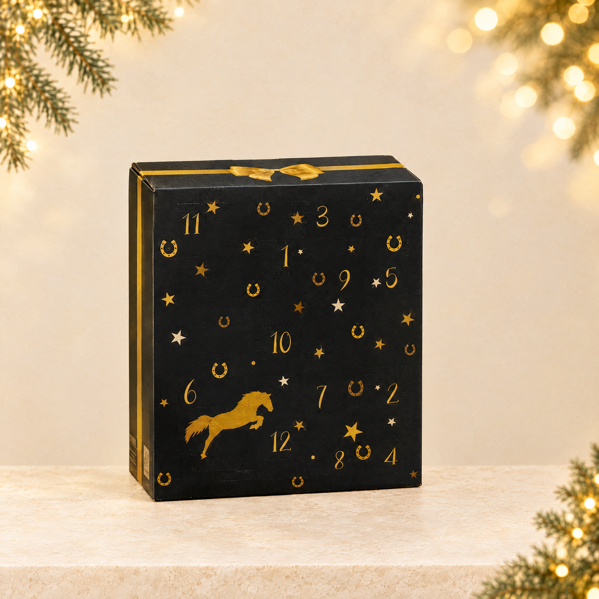 Horse-Themed Christmas Advent Calendar — ivory Christmas product photograph