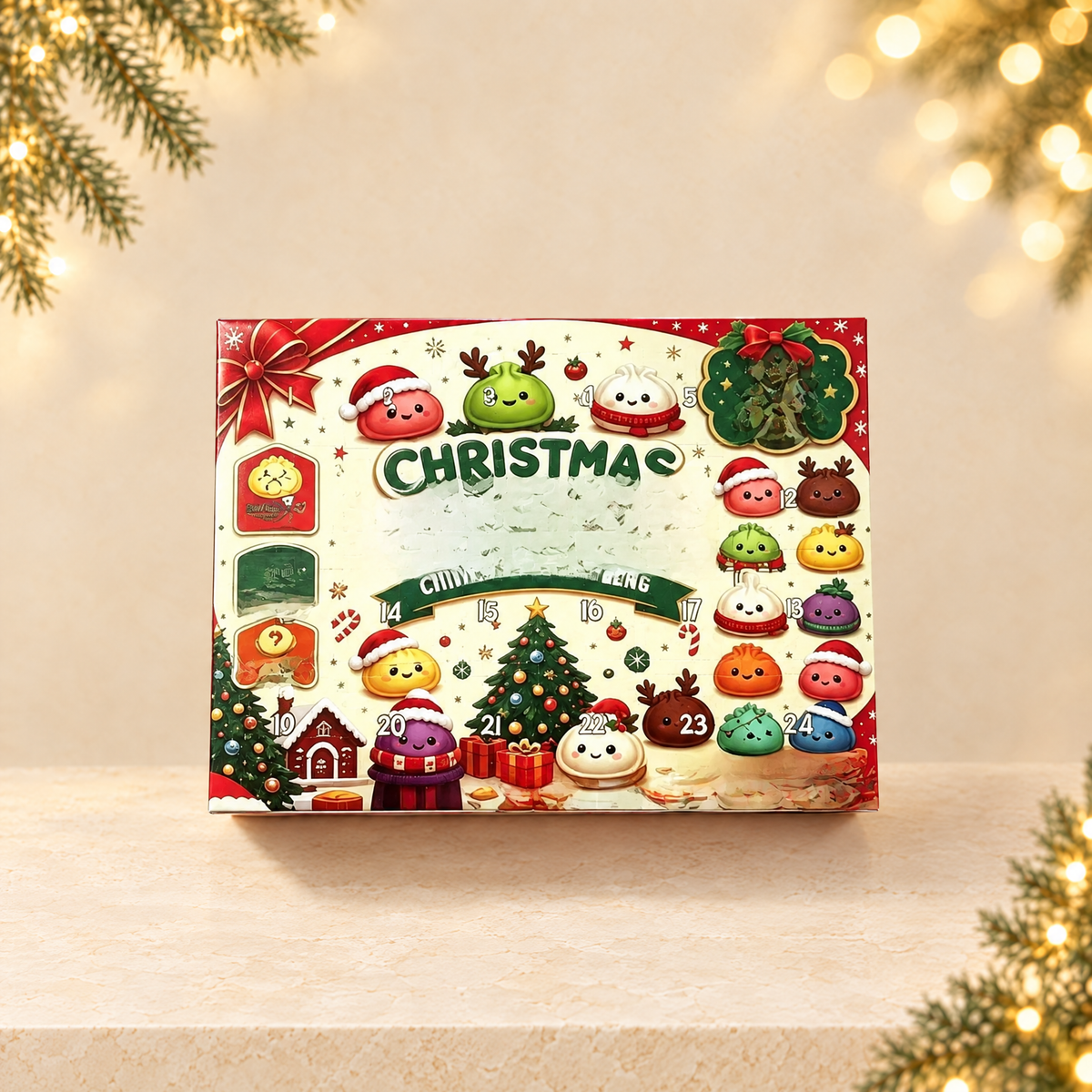 Christmas Squishy Advent Calendar — ivory Christmas product photograph