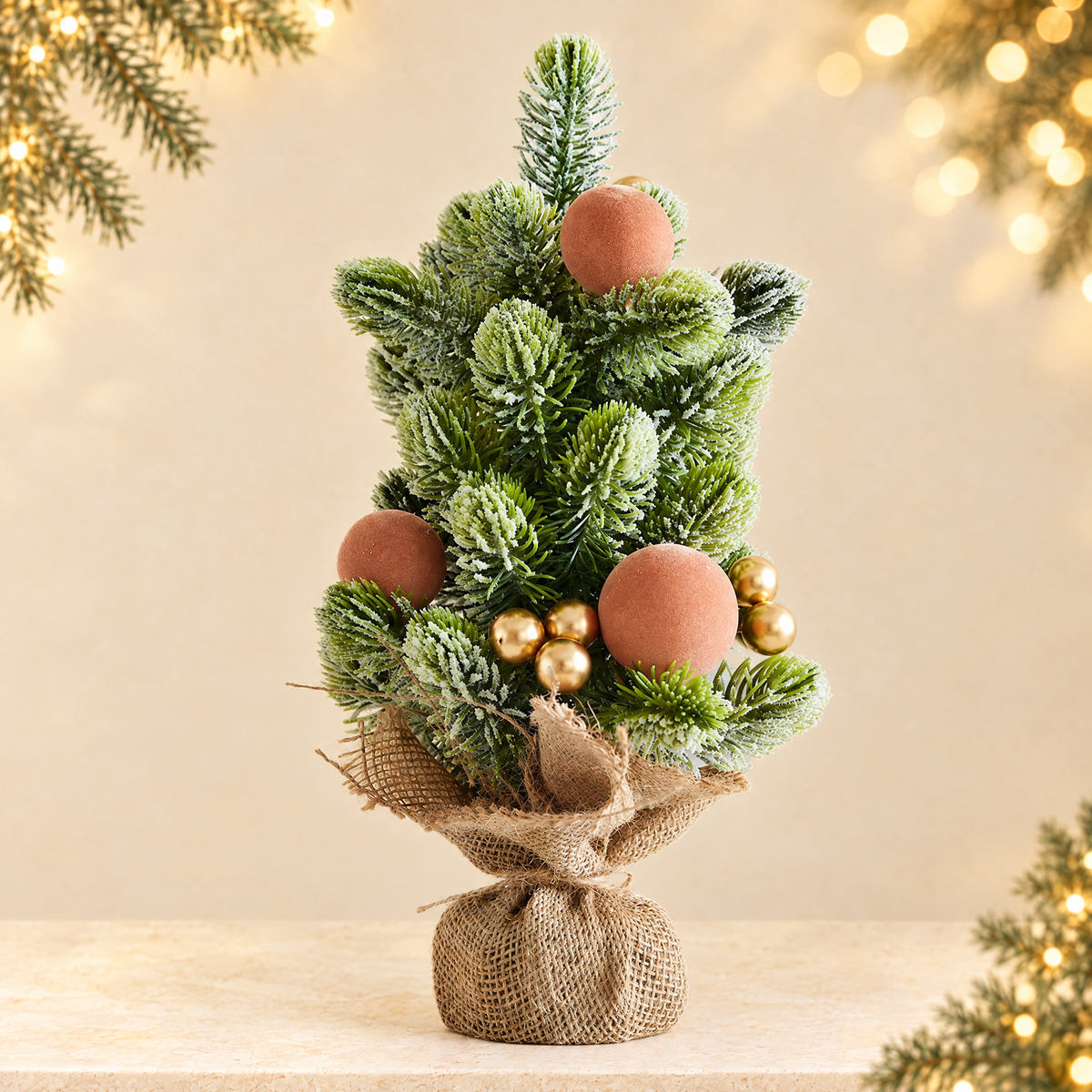Tabletop Christmas Tree Decoration ? 36cm — ivory Christmas product photograph