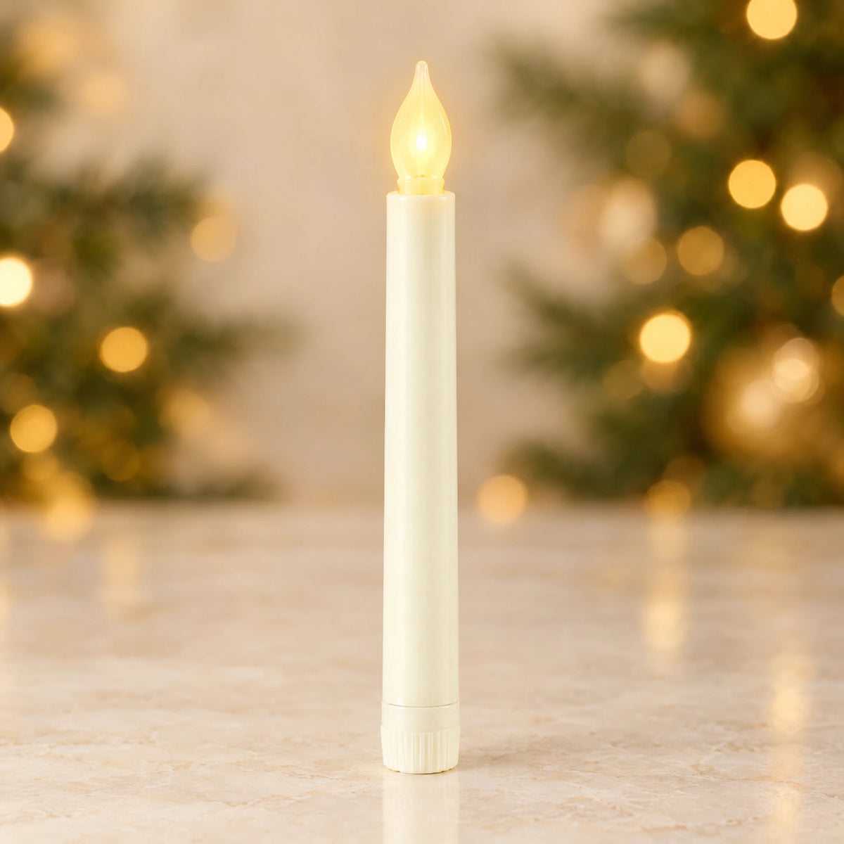 Yellow LED smooth candle detail from the Two tears 12-piece option