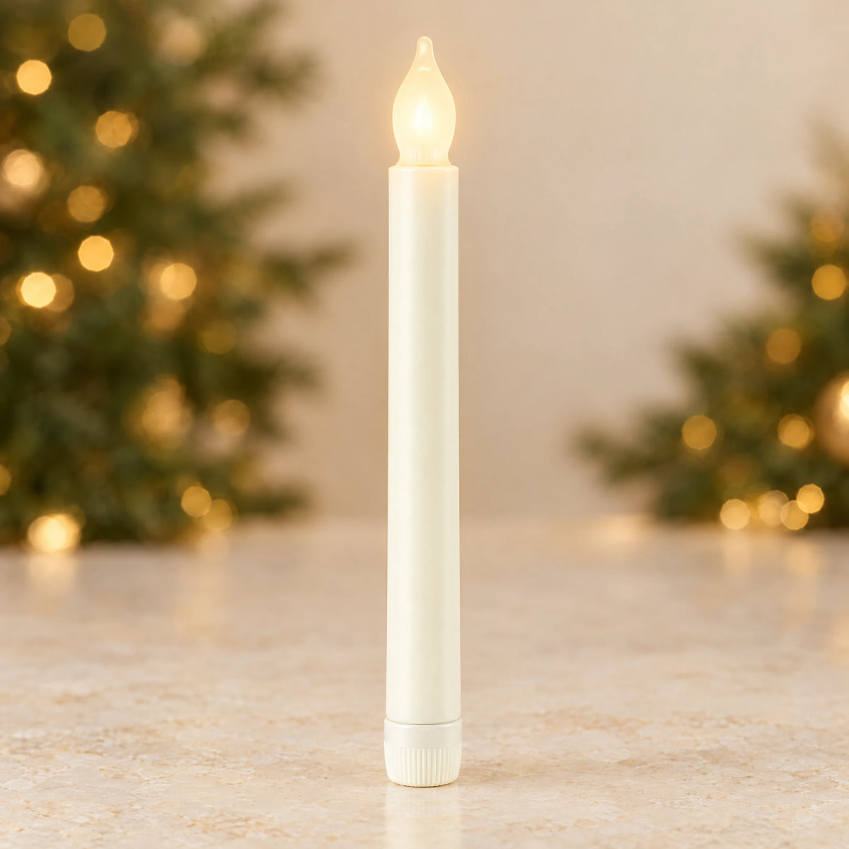Warm white LED smooth candle detail from the Two tears 12-piece option